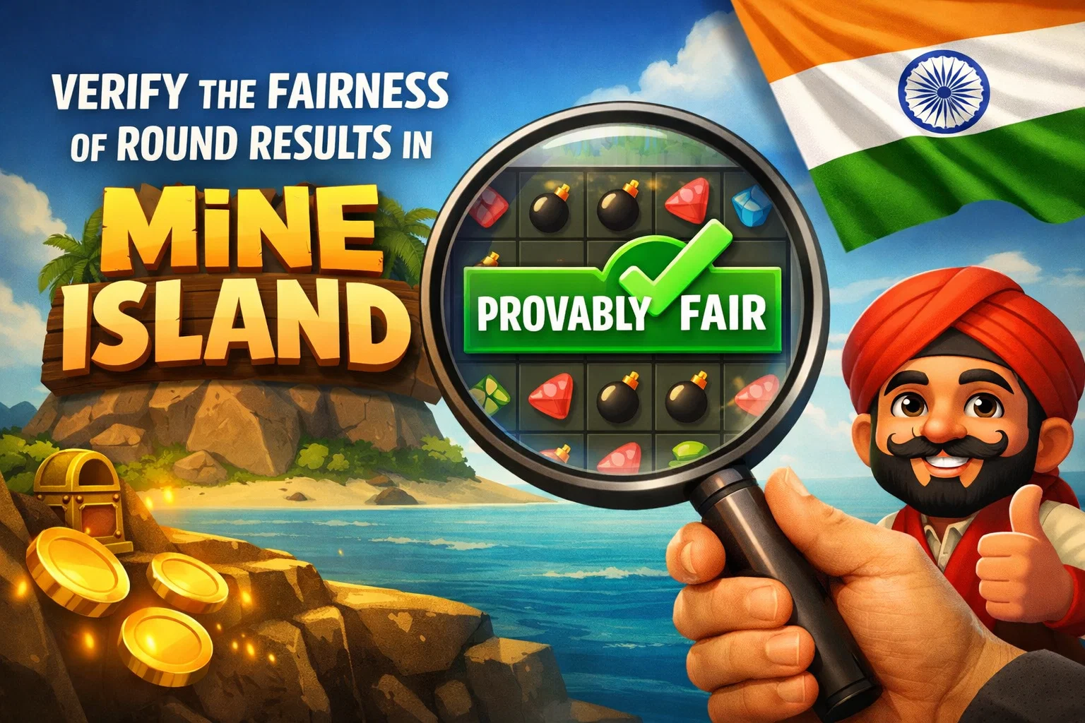 Verifying the Fairness of Round Results in Mine Island for Indian Players